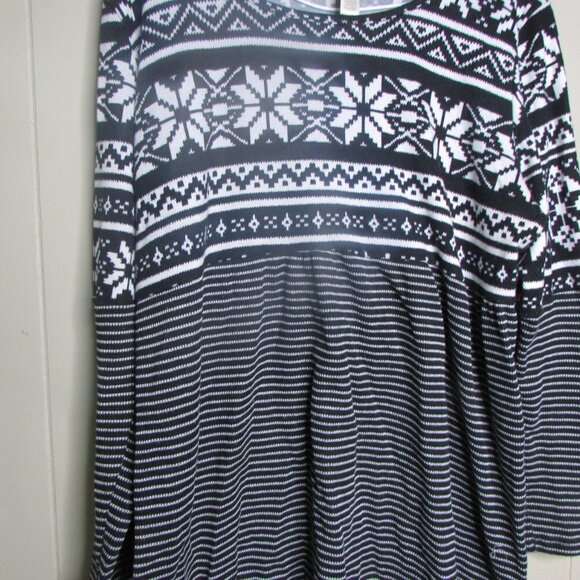 Ma Cherie Maternity Shirt M 3/4 Sleeve Black White - Picture 4 of 11